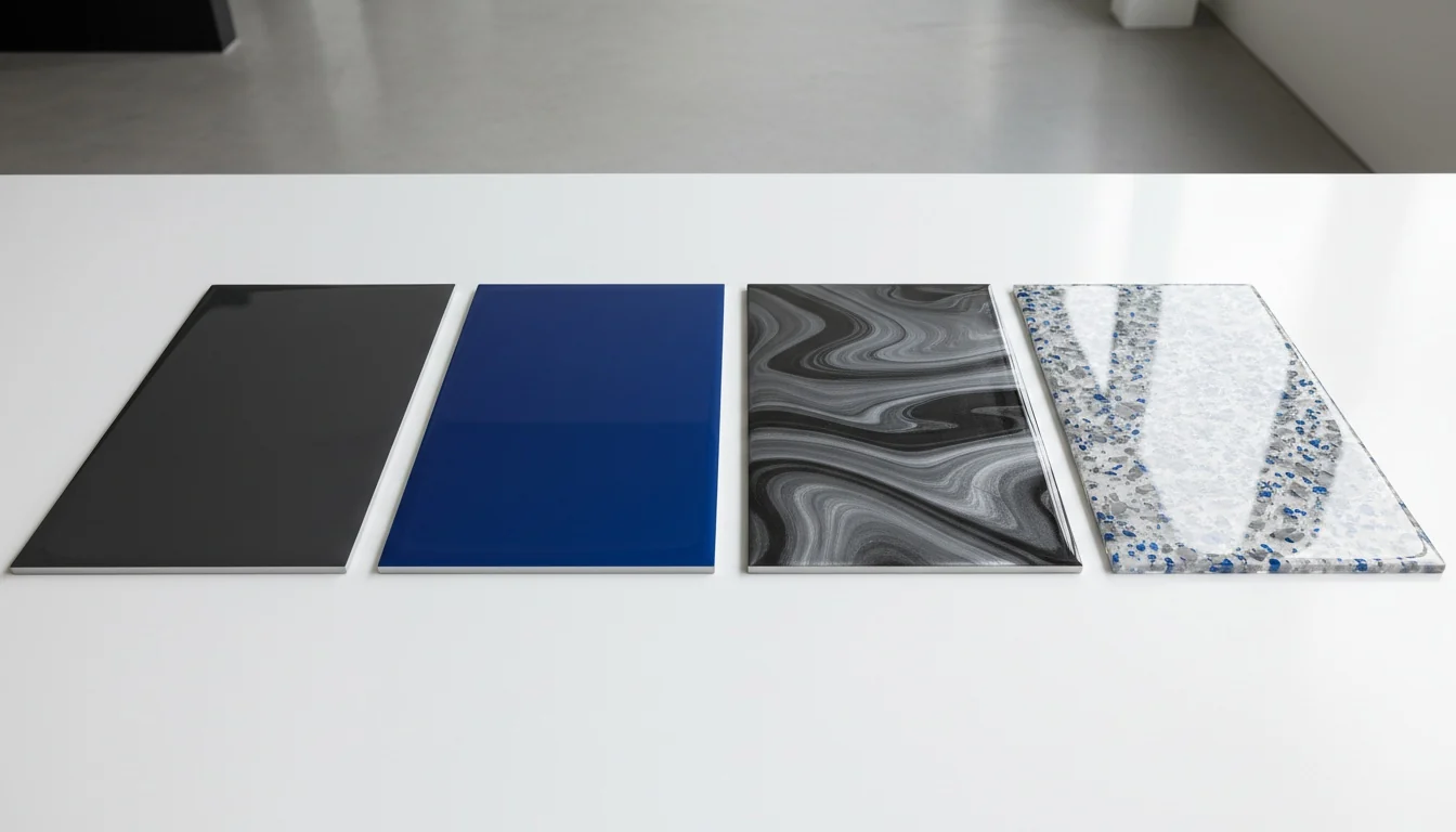 Range of epoxy floor colours and decorative finishes